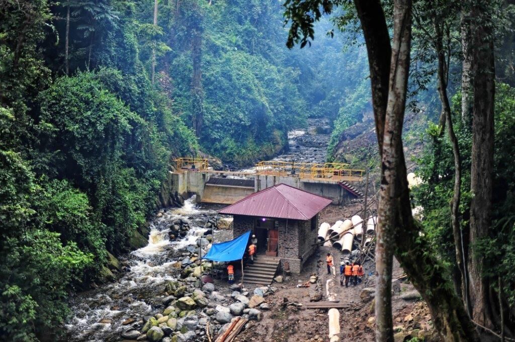 hydropower plant outside the Virunga National Park