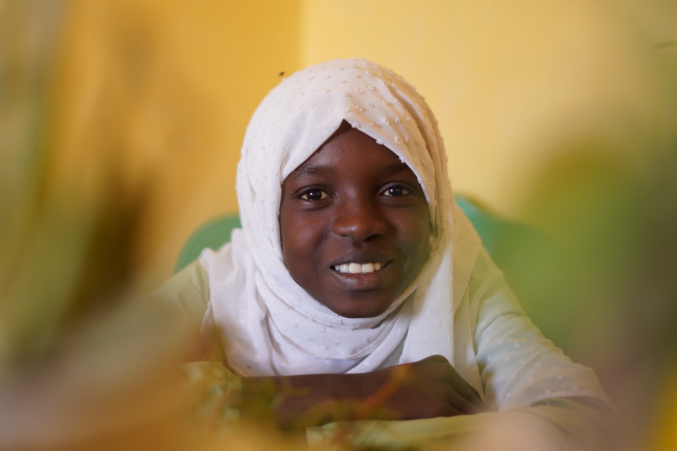 Young school girl in Sudan