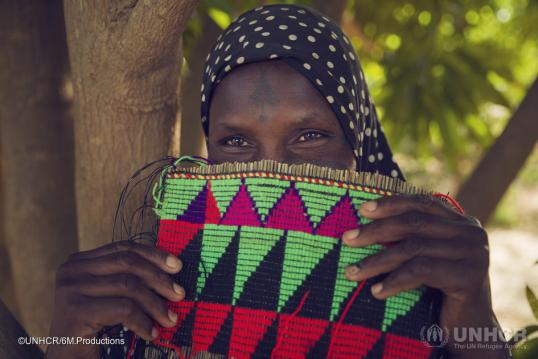 Ousseina, Malian weaver who found refuge in Niger