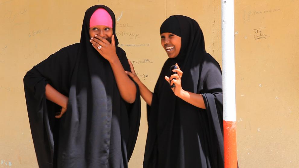 Girls in Somalian school 