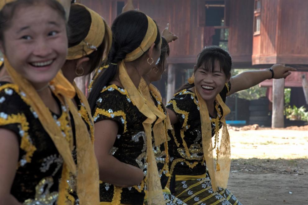 Traditional dancing in Myanmar