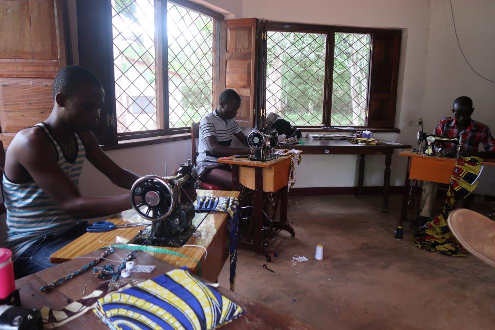 Tailors producing protective masks