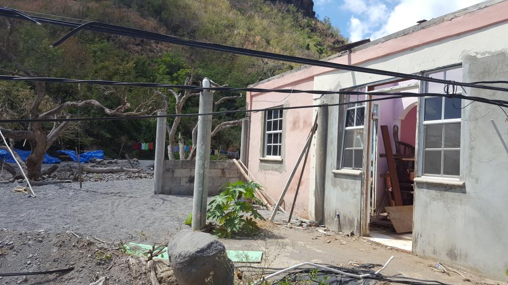 House destroyed by hurricane Maria in 2017