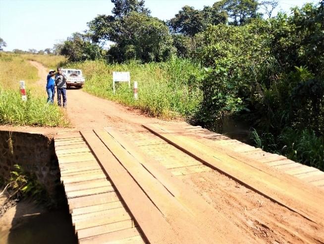 Pont réhabilité dans le village de Zalingo