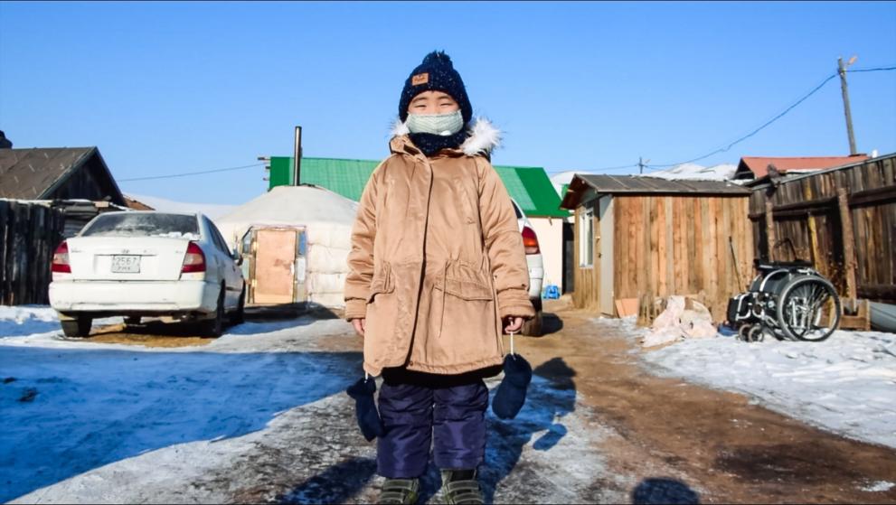 Child in Ulaanbaatar ger district