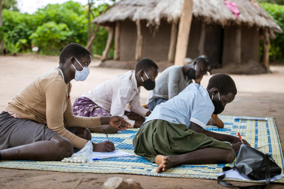 Learners, Palabek settlement in Uganda
