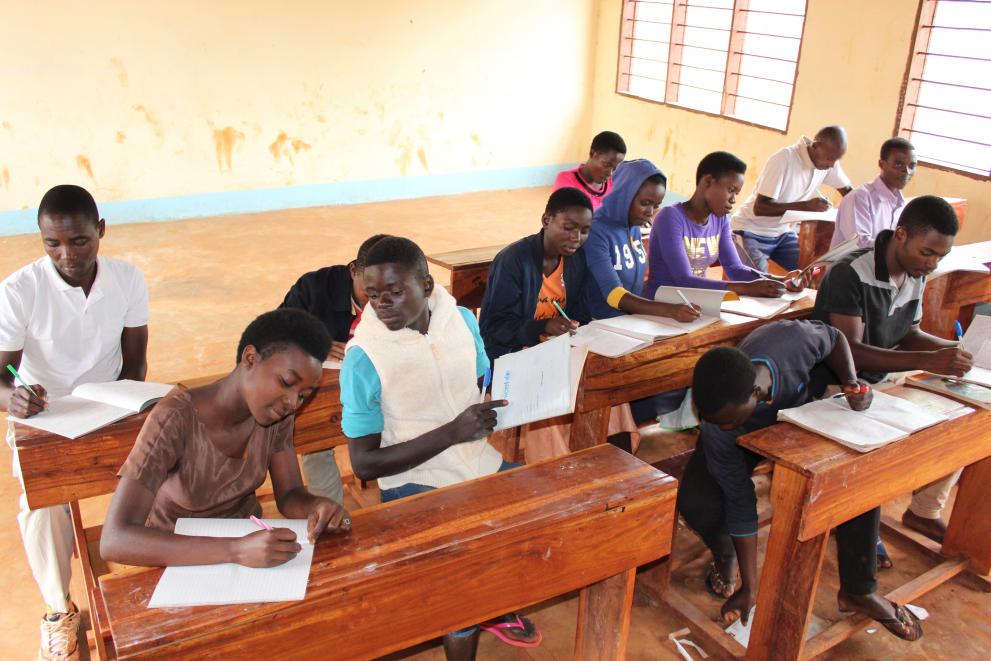 NRC Accelerated Education Programme in the Mtendeli Refugee Camp Tanzania age 15-17 Class - 1