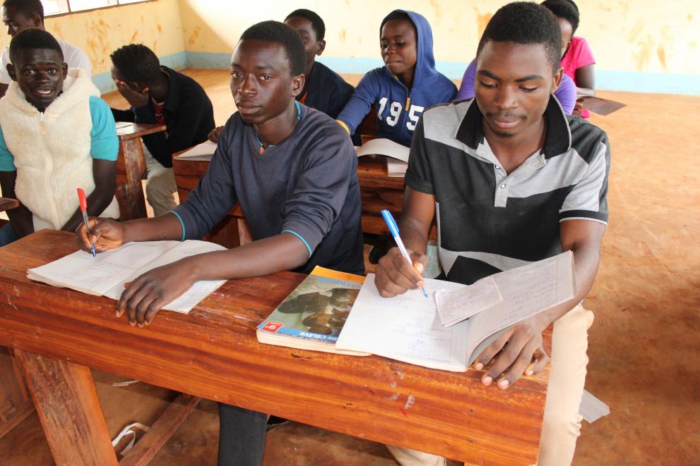 NRC Accelerated Education Programme in the Mtendeli Refugee Camp Tanzania age 15-17 Class 3