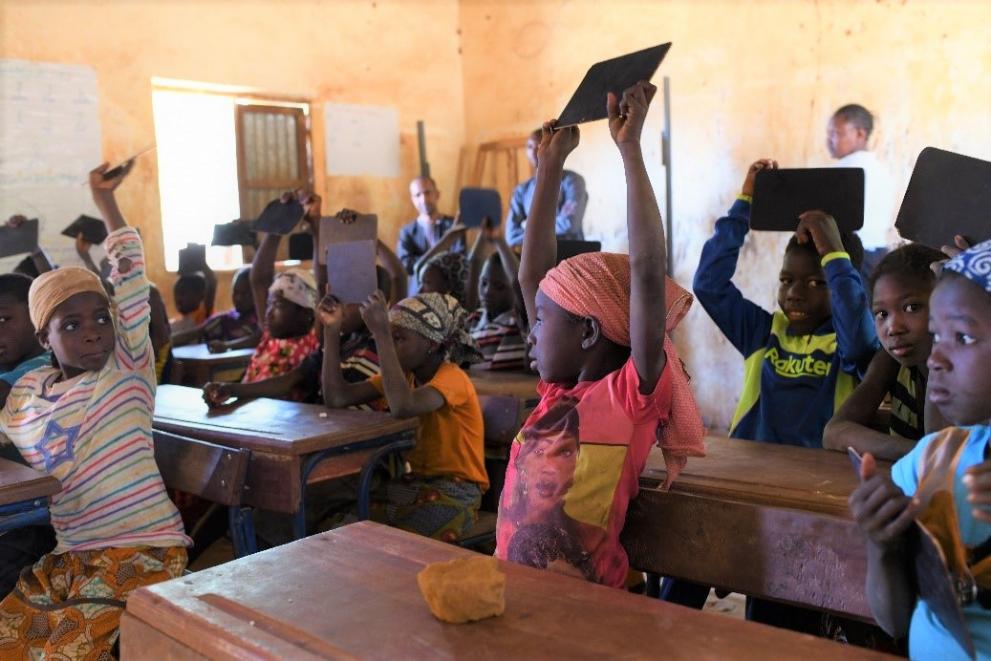 Former child labourers reintegrating back to school in Mali.