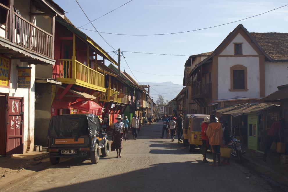 The city of Ambalavao in the Haute Matsiatra region