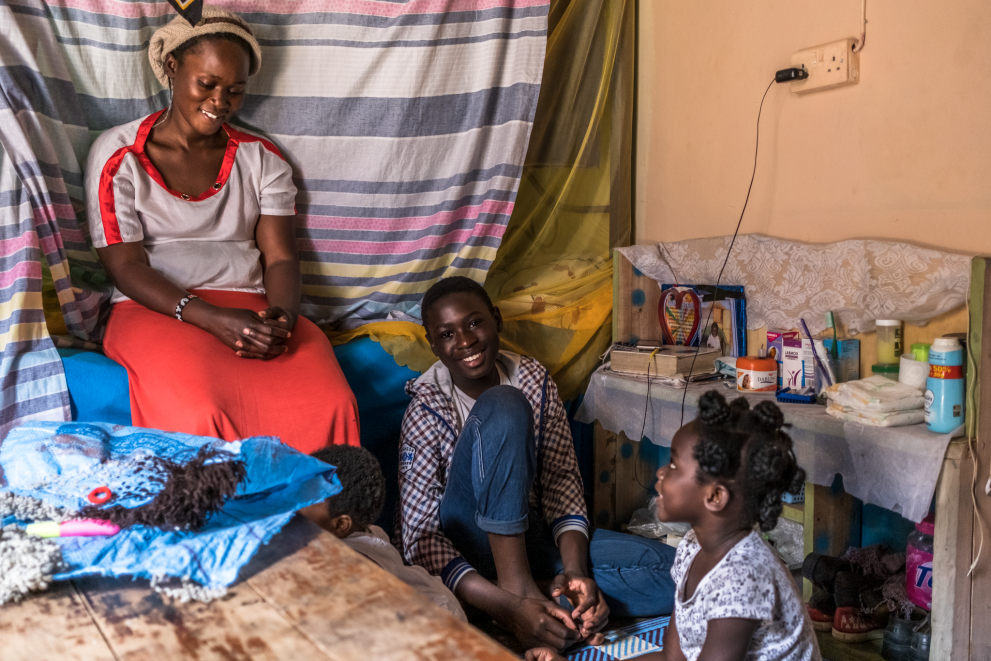 Mildred Lucia received her first monthly cash transfer in August 2020 from the EU-funded safety nets consortium