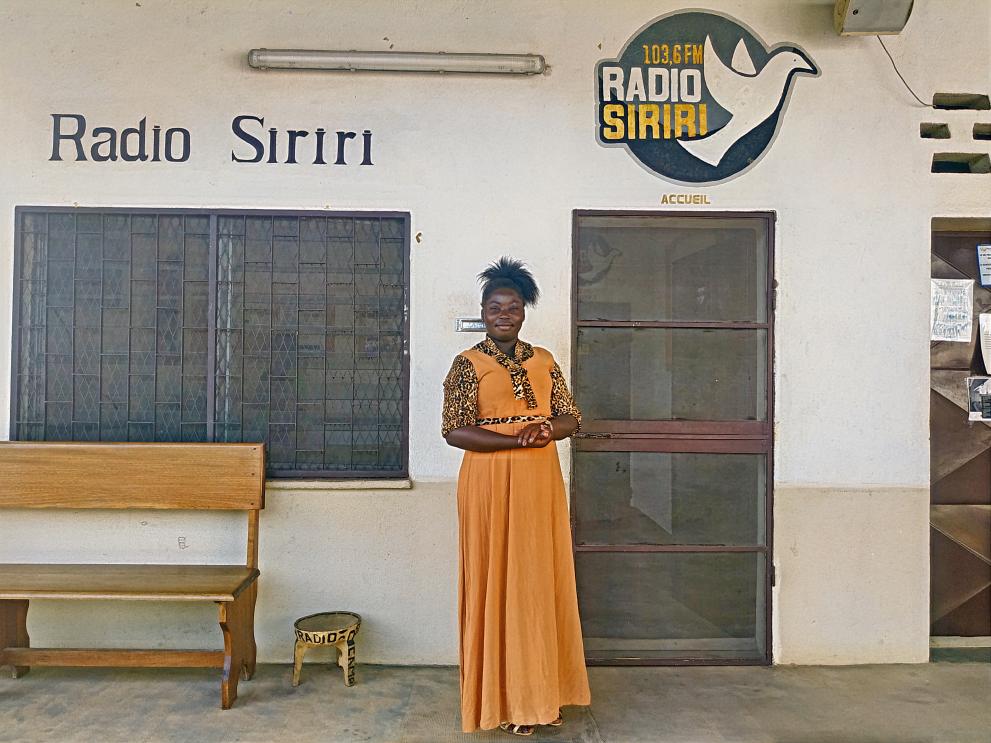 Grace Arabalet, journalist at Radio Siriri in Bouar 