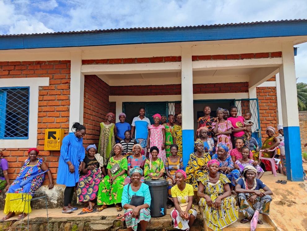 A group of women receiving training in income-generating activities in Bangui