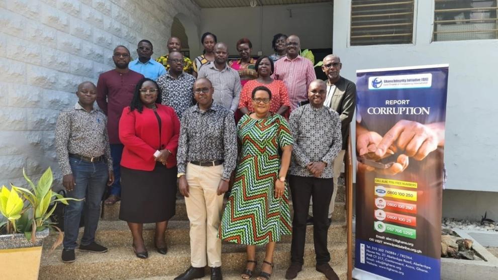 Kamar and his team visit the Ghana Integrity Initiative