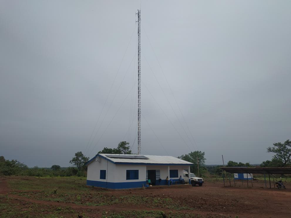L'émetteur de la radio La Voix de Kémo à Sibut (Kémo) 
