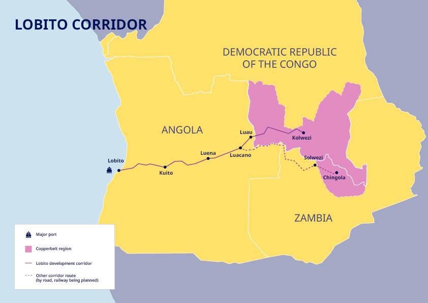 Lobito Corridor Map