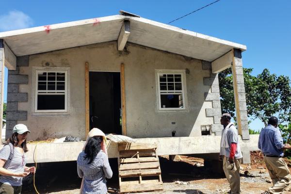New housing construction in Dominica