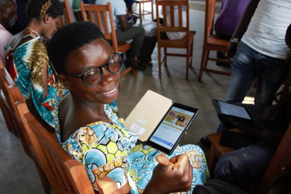 Genevieve, a peer educator - joined Yoma's 'Digital Livelihoods Challenge' in Burundi.