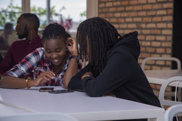 Contributors participating in a voice data validation, April 2019 - Westerwelle Startup Haus, Kigali Rwanda