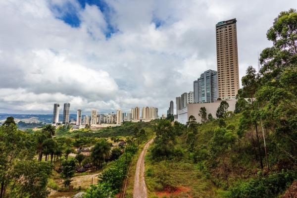 View of Vila da Serra neighborhood, economic center of Nova Lima, Minas Gerais, Brazil